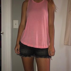 American Eagle Pink High Neck Tank Top